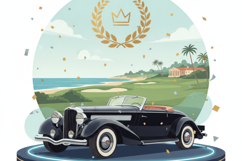 Pebble Beach 2026: Duesenberg SSJ de Clark Gable é eleito o Melhor Clássico
