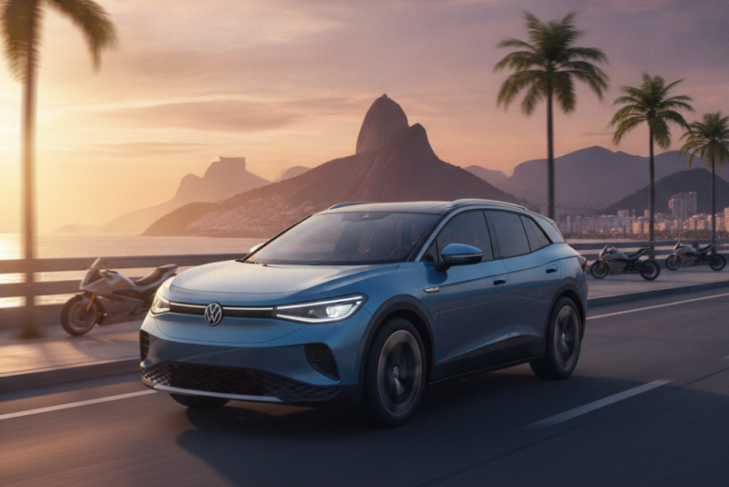 Volkswagen ID.4 é avistado no Rio de Janeiro antes da estreia oficial no Brasil