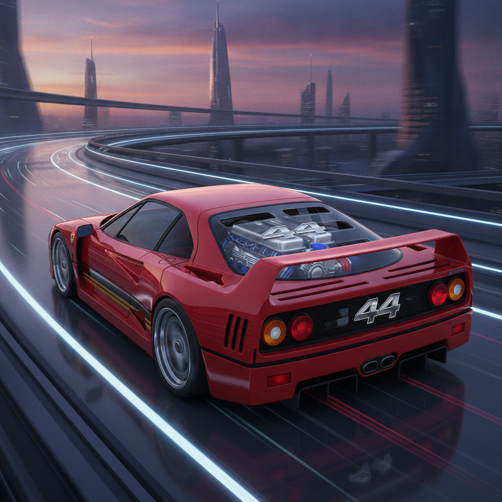 Ferrari F40 de Lewis Hamilton possui motor com numeração 44